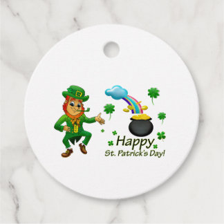Etiquetas Para Lembrancinhas Happy Saint Patrick's Day Leprechaun Rainbow 