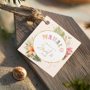 Etiquetas Para Lembrancinhas Havaiano Mahalo Sweet XVI Floral ID1092