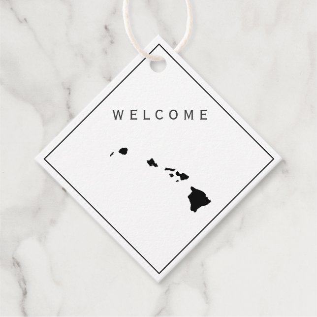 Etiquetas Para Lembrancinhas Hawaii Welcome Bag Gift Tag for Wedding Weekend (Frente)