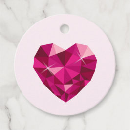 Etiquetas Para Lembrancinhas Heart Gemstone