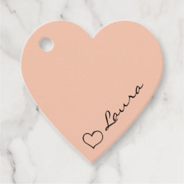 Etiquetas Para Lembrancinhas Heart Your Name Script Custom Gift Tags