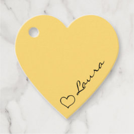 Etiquetas Para Lembrancinhas Heart Your Name Script Custom Gift Tags