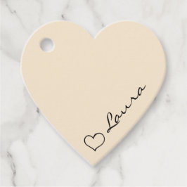 Etiquetas Para Lembrancinhas Heart Your Name Script Custom Gift Tags