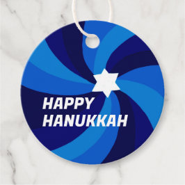 Etiquetas Para Lembrancinhas HELY HANUKKAH Modern Swirl Star de David Personali