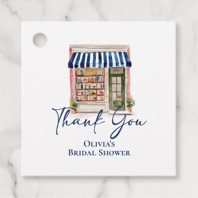 Etiquetas Para Lembrancinhas Her New Chapter Begins Book themed Bridal Shower (Frente)