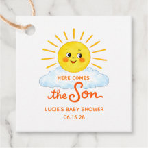 Here Comes the Son Hand Drawn Sunshine Baby Shower