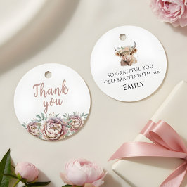 Etiquetas Para Lembrancinhas Highland Cow Birthday Girl Boho Farm Party