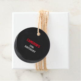 Etiquetas Para Lembrancinhas Hockey Puck Red