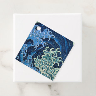 Etiquetas Para Lembrancinhas Hokusai Feminine Wave Japão Vintage Ocean