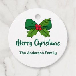 Etiquetas Para Lembrancinhas Holly Berry Bow