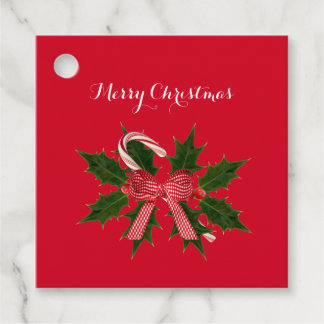 Etiquetas Para Lembrancinhas Holly Christmas Gift Favor Tags
