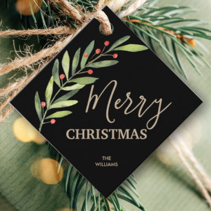 Etiquetas Para Lembrancinhas Holly e Berries na Praça Negra de Natal