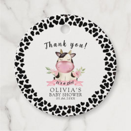 Etiquetas Para Lembrancinhas Holy Cow It's a Girl Cute Cow Baby shower