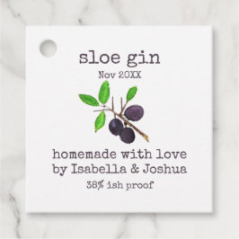 Etiquetas Para Lembrancinhas Homemade com amor Sloe Gin