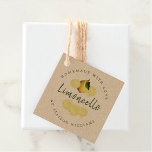 Etiquetas Para Lembrancinhas Homemade Personalizada Limoncello Kraft