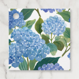 Etiquetas Para Lembrancinhas Hortênsias Azuis Floral Aquarela