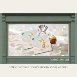 Etiquetas Para Lembrancinhas Hummingbird Baby Shower Favor Tags | Pastel Sky