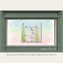 Etiquetas Para Lembrancinhas Hummingbird & Wildflower Baby Shower