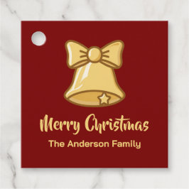 Etiquetas Para Lembrancinhas Ícone de Sino de Natal Dourado