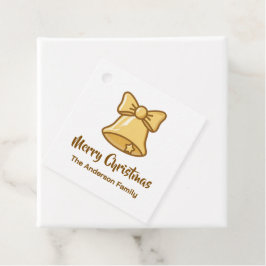 Etiquetas Para Lembrancinhas Ícone de Sino de Natal Dourado