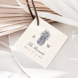 Etiquetas Para Lembrancinhas Ilha Vintage Pineapple Wedding Monograma