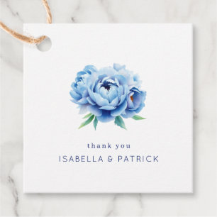 Etiquetas Para Lembrancinhas Ilustração Floral Azul Grata