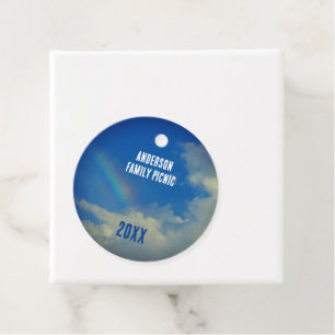 Etiquetas Para Lembrancinhas Imagem Anual da Família Colorida do Rainbow