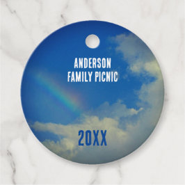 Etiquetas Para Lembrancinhas Imagem Anual da Família Colorida do Rainbow