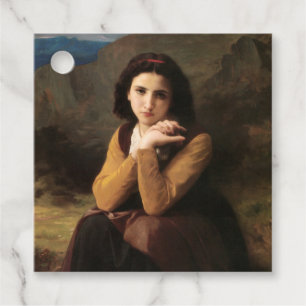 Etiquetas Para Lembrancinhas Inocência Mignon de Menina Adolescente, Bouguereau