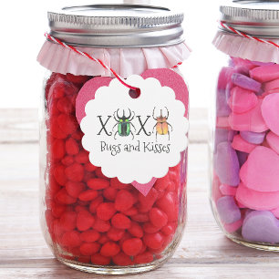 Etiquetas Para Lembrancinhas Insetos XOXO e Kisses namorados Lovebug Beetles