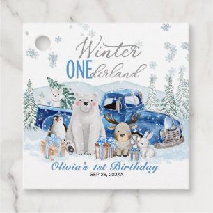 Etiquetas Para Lembrancinhas Inverno Onederland Menino Animal Ártico 1º Anivers