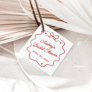Etiquetas Para Lembrancinhas Isso É Amor, Chuveiro Personalizado Vermelho Doodl