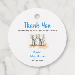 Etiquetas Para Lembrancinhas It's twin Boys Baby Shower Favour Tags
