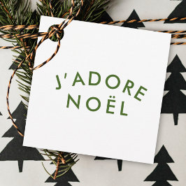 Etiquetas Para Lembrancinhas J'adore Noel | White Verde Minimalista de Natal