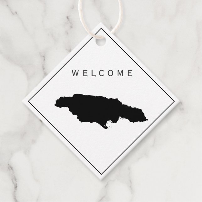 Etiquetas Para Lembrancinhas Jamaica Welcome Bag Gift Tag for Wedding Weekend (Frente)