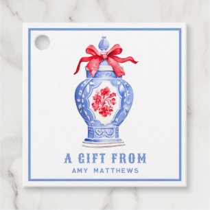 Etiquetas Para Lembrancinhas Jar Ginger com Arco Vermelho Personalizado
