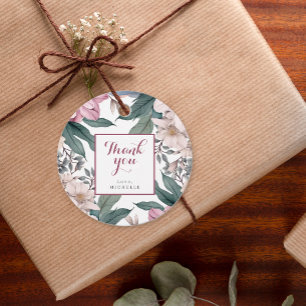 Etiquetas Para Lembrancinhas Jardim Botânico Floral Pastel Obrigado pelo Aniver