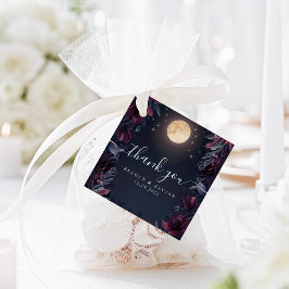 Etiquetas Para Lembrancinhas Jardim da Lua Casamento à Meia-Noite Obrigado