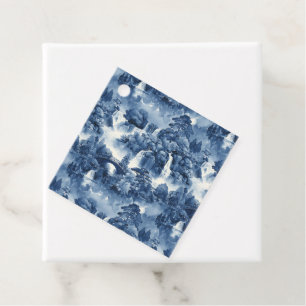 Etiquetas Para Lembrancinhas Jardim d'água japonês em porcelana branca azul