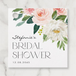 Etiquetas Para Lembrancinhas Jardim de Flores em Aquarela para Chá de Noiva de