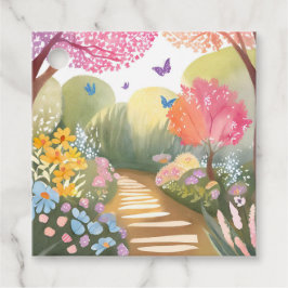 Etiquetas Para Lembrancinhas Jardim de Flores | Pintura em Aquarela Caprichosa