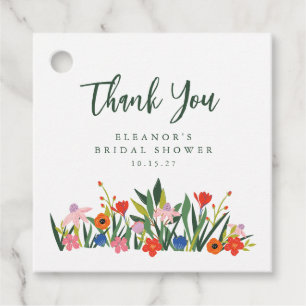 Etiquetas Para Lembrancinhas Jardim Floral Colorido Personalizado para Chá de N