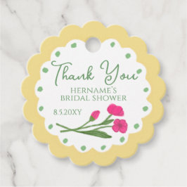 Etiquetas Para Lembrancinhas Jardim Floral Rosa Amarelo Caprichoso Pintado à Mã