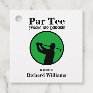 Etiquetas Para Lembrancinhas Jogador de Golfe aposentado balançando em aposenta