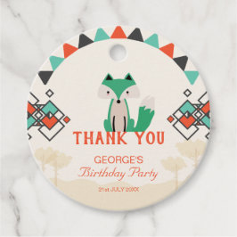 Etiquetas Para Lembrancinhas Joyful Geométrico Shapes Tribal Fox Obrigado