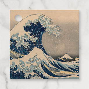 Etiquetas Para Lembrancinhas Katsushika Hokusai. A onda do Excelente de Kanagaw