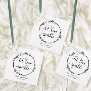 Etiquetas Para Lembrancinhas Kraft Único, Let Love Sparkle