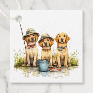 Etiquetas Para Lembrancinhas Labrador Retriever Cães Pesca