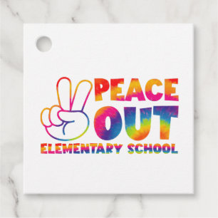 Etiquetas Para Lembrancinhas Laço de despedida da Peace Out Elementary School