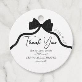 Etiquetas Para Lembrancinhas Laço preto, ela está se casando, chá de panela